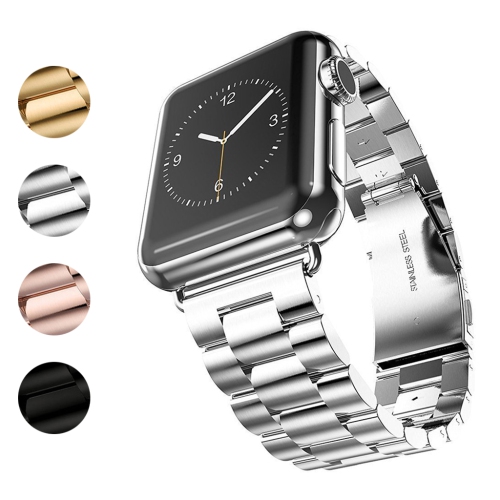 StrapsCo Bracelet de Montre en Chaîne en Acier Inoxydable pour Apple Watch Séries 1/2/3/4 - 42mm - Argent