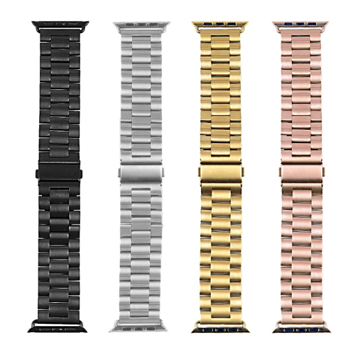 StrapsCo Stainless Steel Link Watch Band Strap for Apple Watch Series 1/2/3/4 - 42mm - Silver