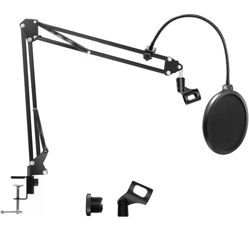 Duramex Enhanced Stronger Mic Mount Stand Microphone Suspension Boom Scissor Arm Stand with Max load at 2KG
