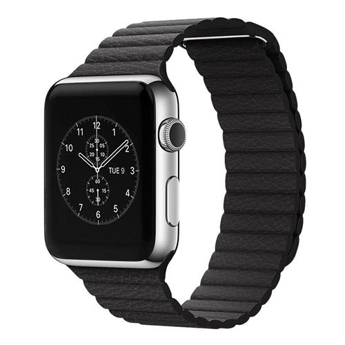 black leather band watches