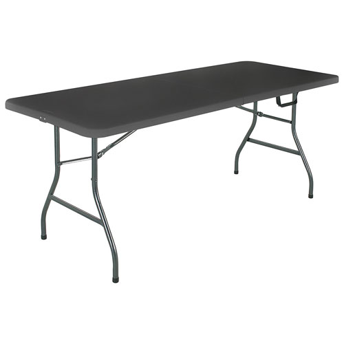 COSCO 6 ft. Rectangular Folding Outdoor Table - Black