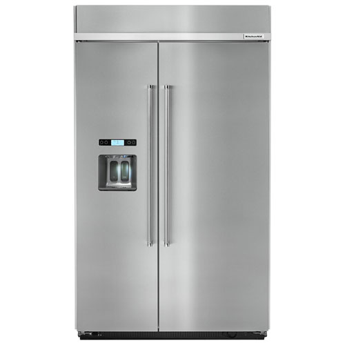 Réfrigérateur côte à côte enc. 29,5 pi³ 49 po, distr. eau /glaçons KitchenAid - Inox