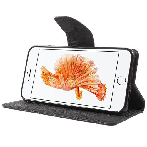 Mercury Goospery Fancy Diary - iPhone 7 - Black/Black