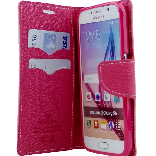 Mercury Goospery Fancy Diary - Galaxy S6 - Pink/Hot Pink