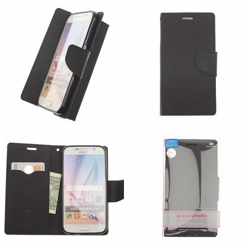 Mercury Goospery Fancy Diary - Galaxy S6 edge - Black/Black