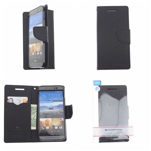 Mercury Goospery Fancy Diary - HTC M9 - Black/Black