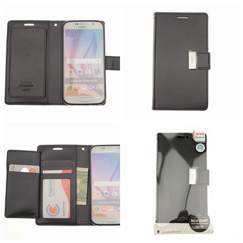 Mercury Goospery Rich Diary - Galaxy S6 - Black/Black