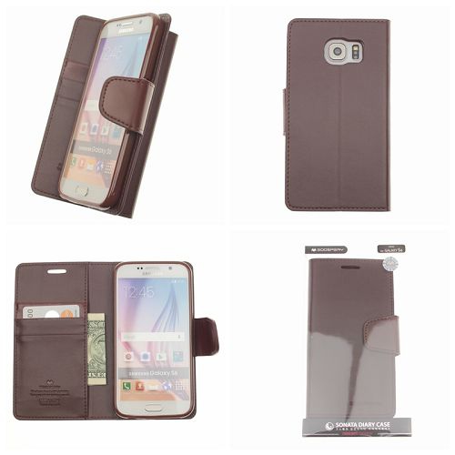 Mercury Goospery Sonata Diary - Galaxy S6 edge - Brown