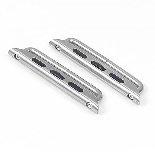 StrapsCo Adaptateur de tube en acier inoxydable brossé pour Apple iWatch 42mm