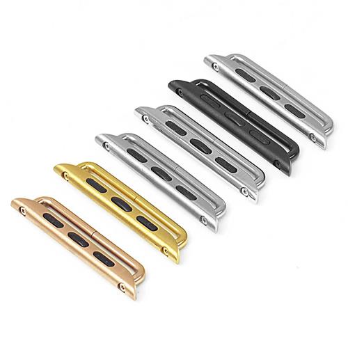 StrapsCo Polished Stainless Steel Tube Adapter for Apple iWatch 42mm