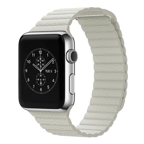 StrapsCo ivory Leather Strap for 42mm Apple iWatch Best Buy Canada