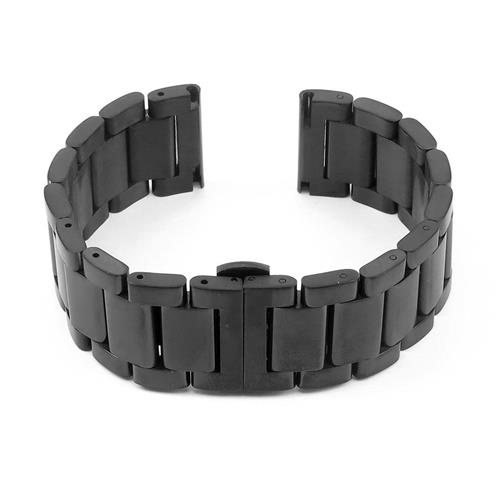 StrapsCo Stainless Steel Quick Release Watch Band in Matte Black 20mm