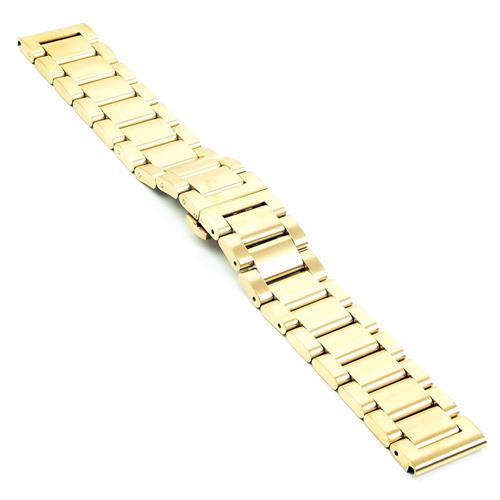 StrapsCo Stainless Steel Quick Release Watch Band in Yellow Gold 20mm