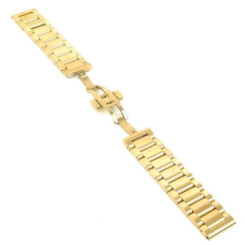 StrapsCo Stainless Steel Quick Release Watch Band in Yellow Gold 20mm
