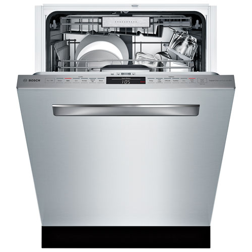 Bosch 800 Series 24" 39dB Built-In Dishwasher with Stainless Steel Tub & Third Rack -Stainless Steel