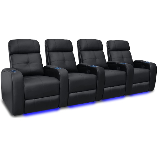 Home Theatre Seating Recliner Chairs, Syracuse Top Grain Leather Reclining Sofa Loveseat And Armchair