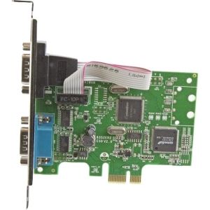 StarTech 2-Port PCI Express Serial Card with 16C1050 UART - RS232 - PCIe serial card with Dual Channel 16C1050 UART