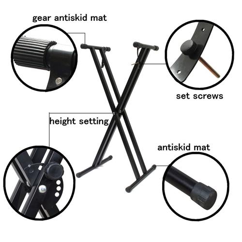 Bison ProSOUND Music Classic – Support pour clavier double X