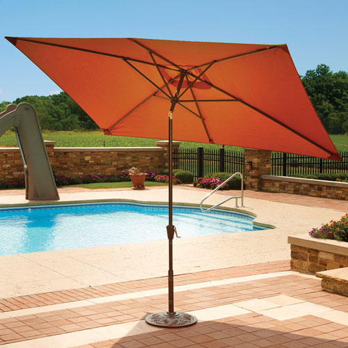 Island Umbrella Adriatic Full Sized 6 5 Ft Market Patio Umbrella Terra Cotta Best Buy Canada