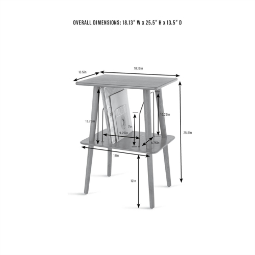 Crosley Furniture Manchester Mid-Century Wood Metal Turntable Stand in Paprika