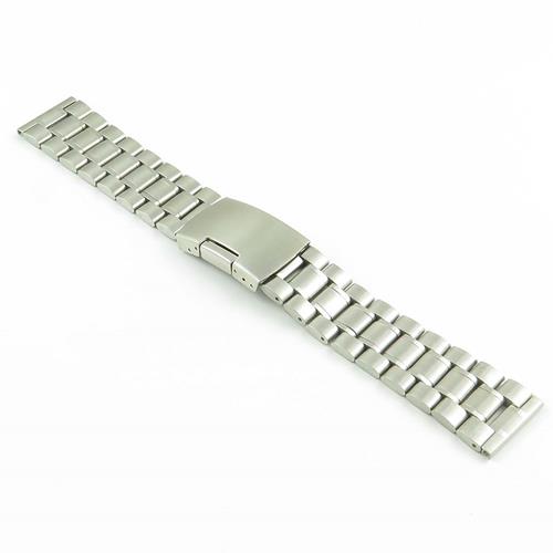 StrapsCo Solid Stainless Steel Watch Band for Seiko in size 22mm
