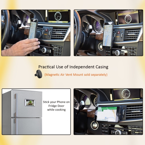 NAVOR Detachable Magnetic Housing Flip Wallet Case - Compatible with iPhone 6 Plus/6S Plus [5.5 Inch] - 2 in 1 TPU Phone Case for 360 Degree Full