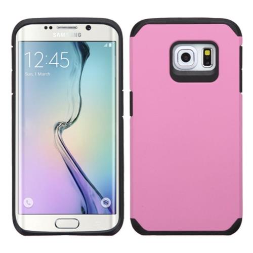 Insten Fitted Soft Shell Case for Samsung Galaxy S6 Edge - Pink/Black ...