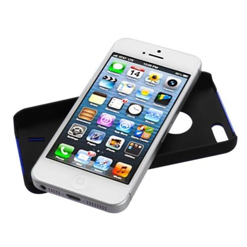 Insten C Wave Hard Cover Case For Apple iPhone 5 5S SE, Blue Black