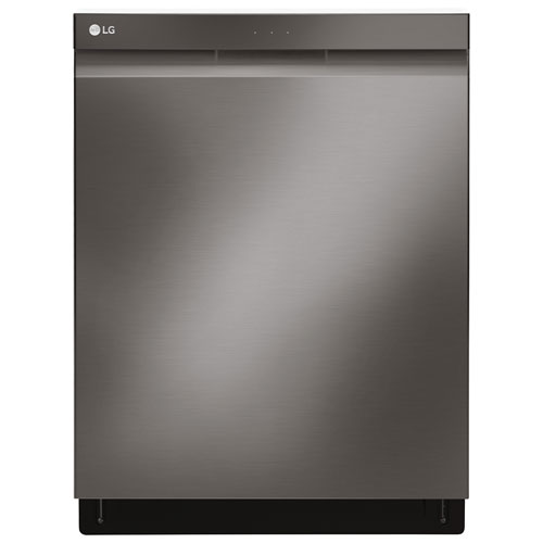 Lave-vaisselle encastrable 24 po/44 dB avec 3e panier de LG - Cuve inox - Inox noir