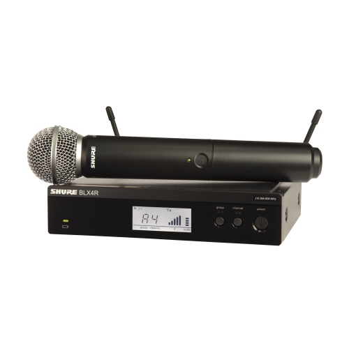 Shure BLX24R/SM58 Wireless Handheld System with SM58 Microphone and Rack Mountable Receiver