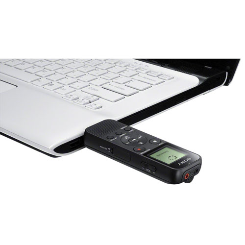 Enregistreur vocal numérique mono de 4 Go de Sony avec port USB intégré