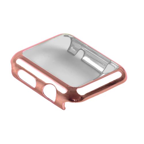 STRAPSCO  Apple Watch 42MM Series 1 Rose Protective Case Cover With Built In Touch Crystal Clear Screen Protector In Gold
