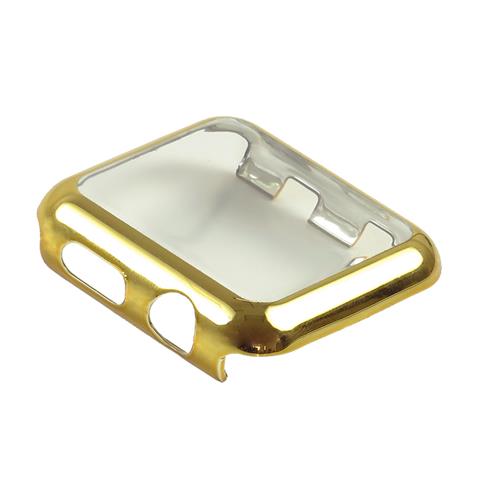 STRAPSCO  Apple Watch 38MM Series 2 Protective Case Cover With Built In Touch Crystal Clear Screen Protector In Gold