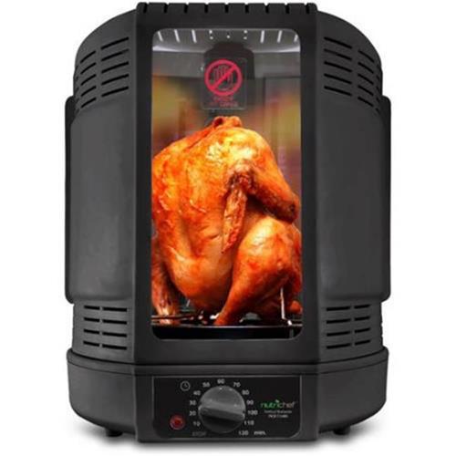 Nutrichef PKRT16BK Vertical Countertop Rotisserie Rotating Oven Black