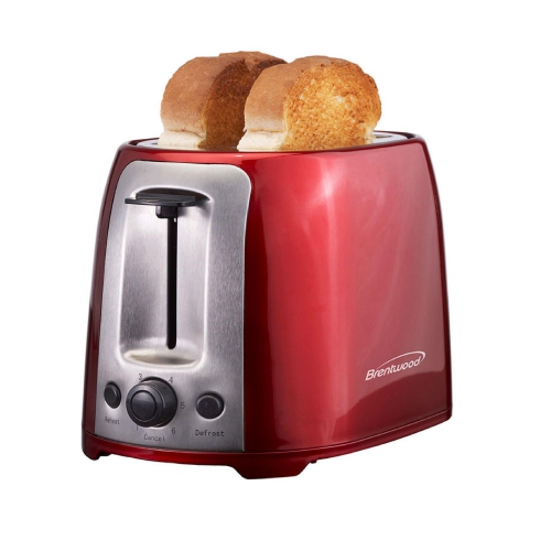 Brentwood TS292R 2 Slice Cool Touch Toaster Red And Stain