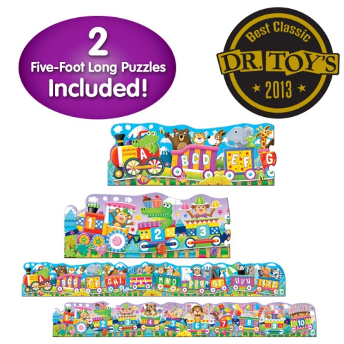 Learning Journey 854631 Puzzle Doubles Giant ABC & 123 Trains