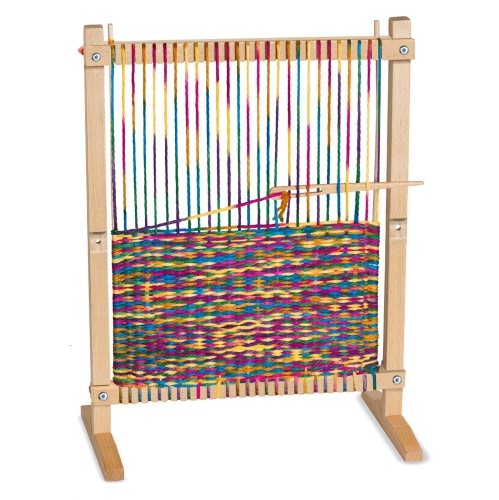 Melissa & Doug Wooden Multi-Craft Weaving Loom Kit-