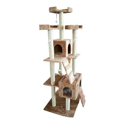 iPet 71 pouces Cat arbre Condo Cinq Niveau Scratcher Cat Pet Furniture Cat House exercice Arbre Beige