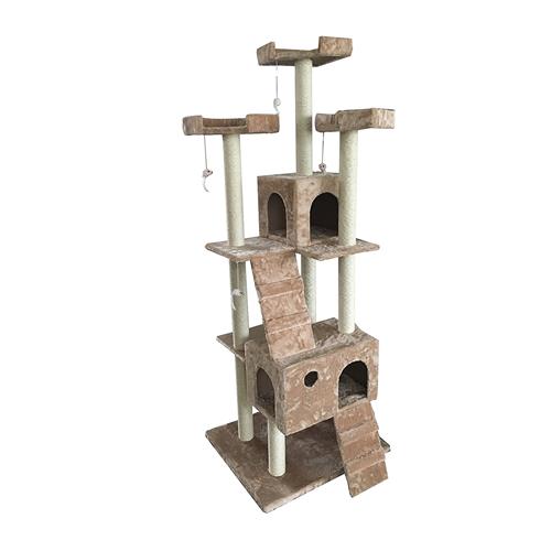 iPet 71 pouces Cat arbre Condo Cinq Niveau Scratcher Cat Pet Furniture Cat House exercice Arbre Beige