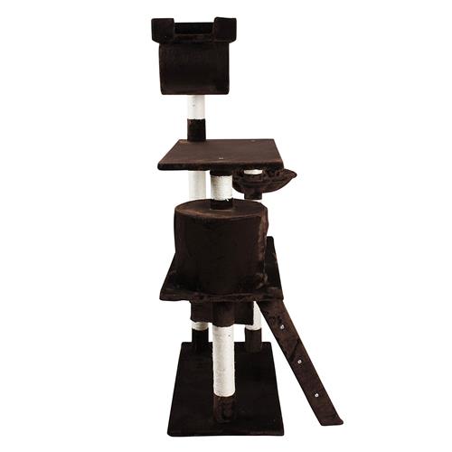 iPet 56 Inch Cat Tree Condo Cat Furniture Scratching Post Pet House Cat Exercise Tree in Brown