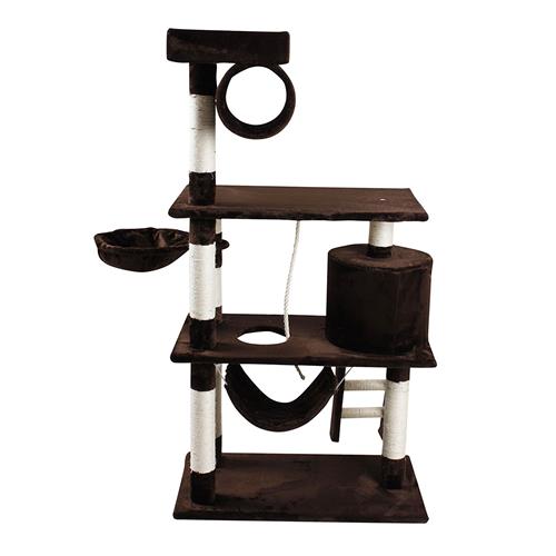 iPet 56 Inch Cat Tree Condo Cat Furniture Scratching Post Pet House Cat Exercise Tree in Brown