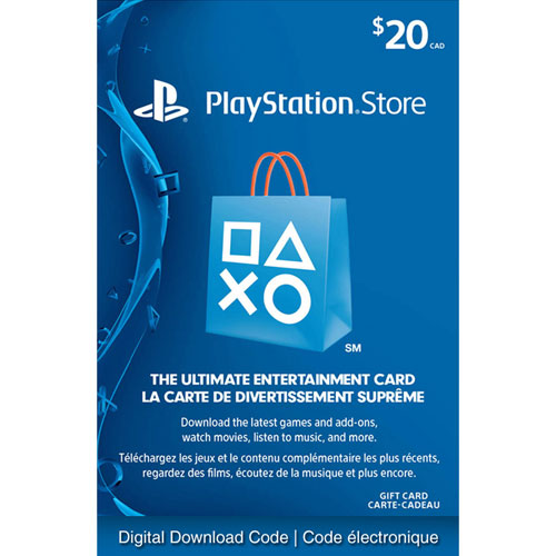 PlayStation Store $20 Gift Card Digital Download : PlayStation Network Cards - Best Buy Canada