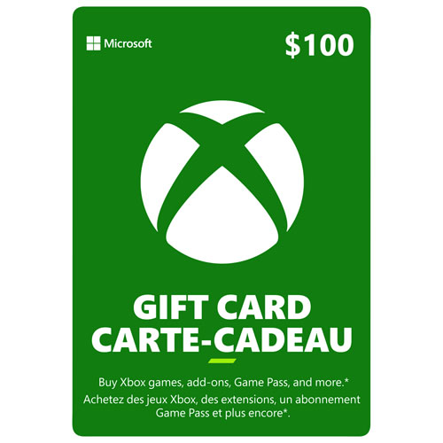 Carte-cadeau de 100 $ pour Xbox Live - Téléchargement numérique