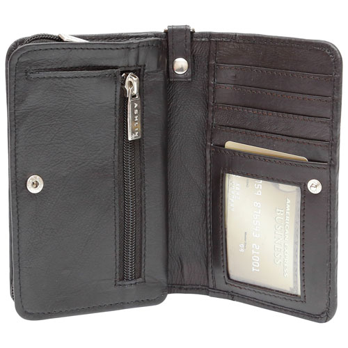 Ashlin Vita Leather Wristlet for iPhone 6/7 - Black