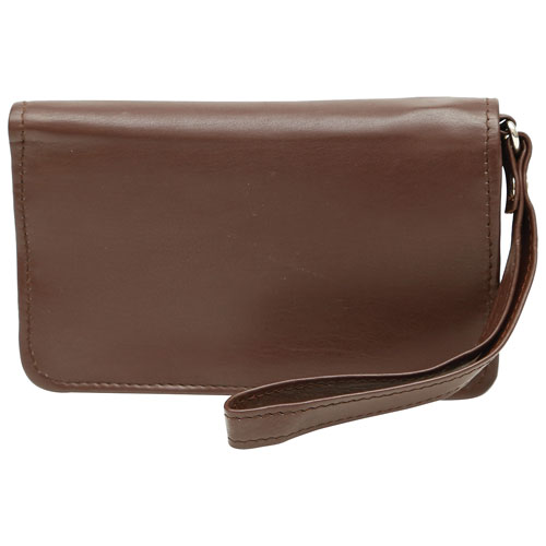 Ashlin Vita Leather Wristlet for iPhone 6/7 - Dark Brown