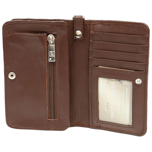 Ashlin Vita Leather Wristlet for iPhone 6/7 - Dark Brown