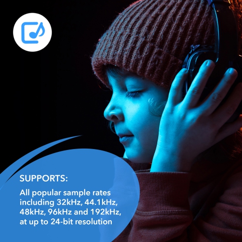 Orei DA21 Optical SPDIF/Coaxial Digital to RCA L/R Analog Audio Converter with 3.5mm Jack Support Headphone/Speaker Outputs