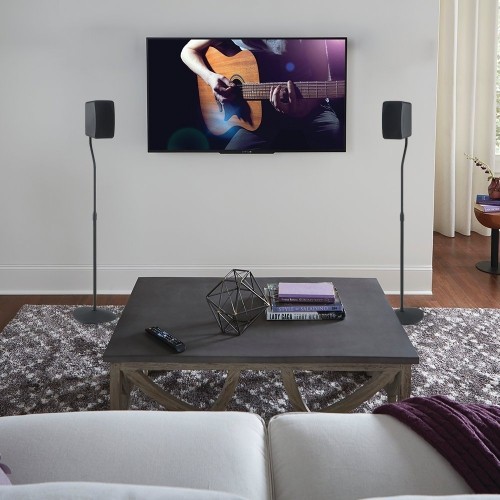 SANUS Adjustable Height Speaker Stands - Extends 28"" to 38"" - Holds Satellite Speakers - Set of 2