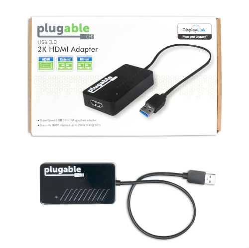 Plugable USB 3.0 to HDMI Video Graphics Adapter with Audio for Multiple Monitors up to 2560x1440