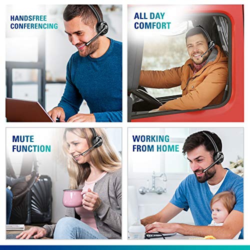 Delton Over-The-Head Noise Canceling Bluetooth Headset, Black